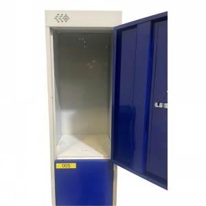 Elite 3 Door Steel Lockers Blue Doors
